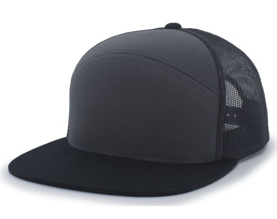 Six-PANEL ARCH TRUCKER SNAPBACK CAP PACIFIC